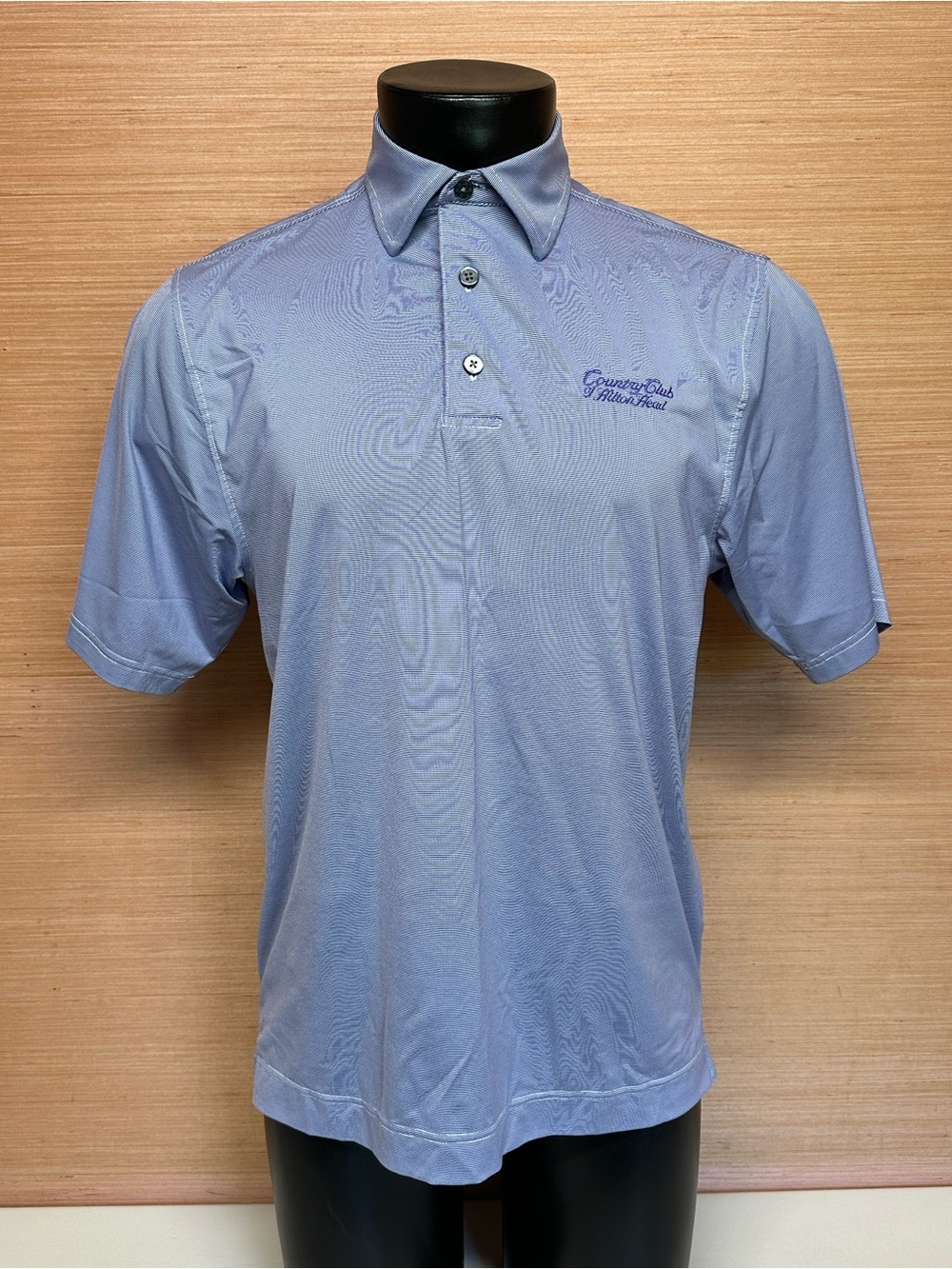 Country Club of Hilton Head Purple Striped FootJoy Golf Polo Shirt Size Small